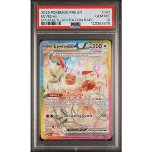 EEVEE EX SIR PSA10 | 2025 POKEMON PRISMATIC EVOLUTIONS #16